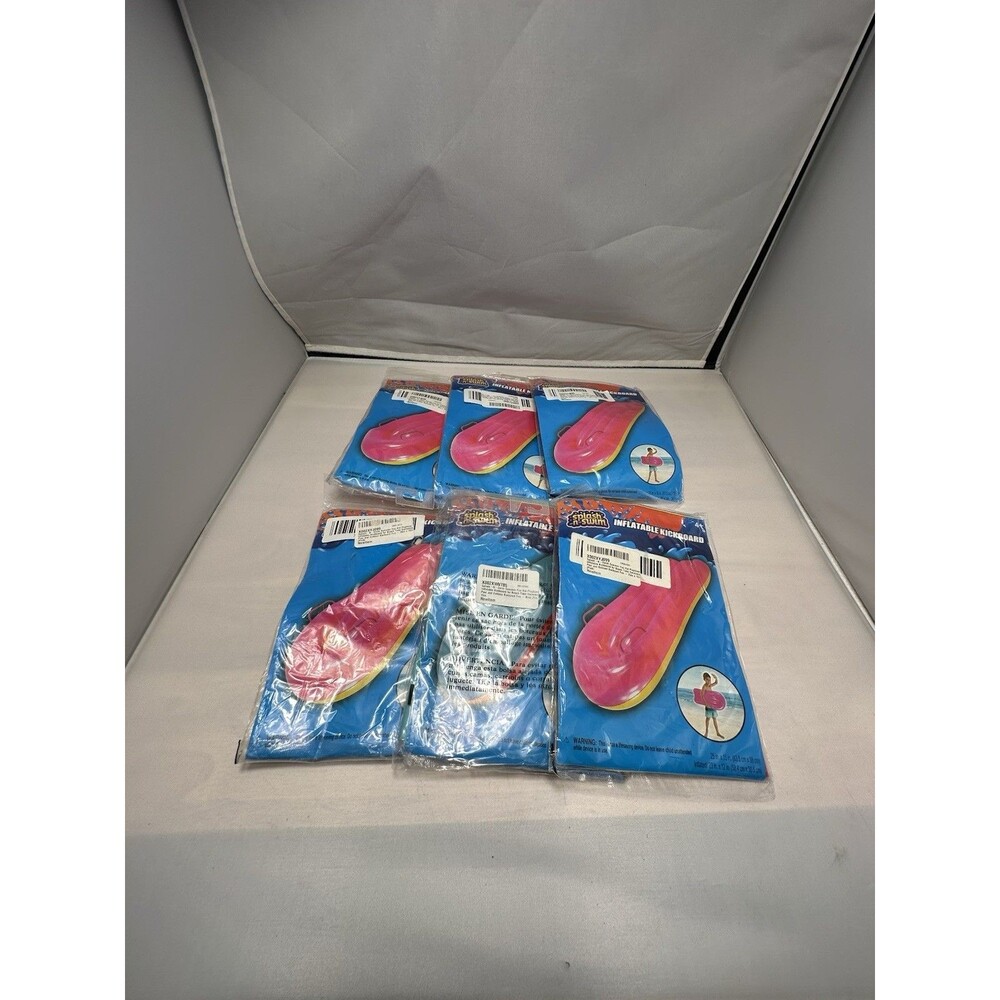 Inflatable Kickboard Lot of 6 Splash N Swim 25 x 15 Inches Beach Toys
